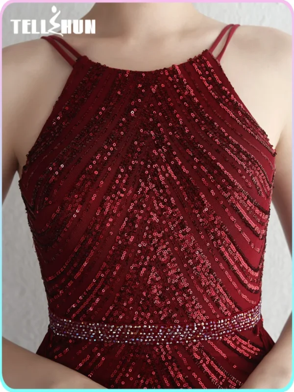 Elegant red prom dresses with detachable chiffon train for partie - Image 8