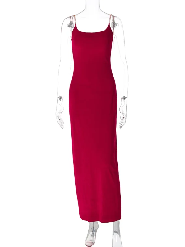 Elegant red prom dresses for winter evening party and festivals - Image 4