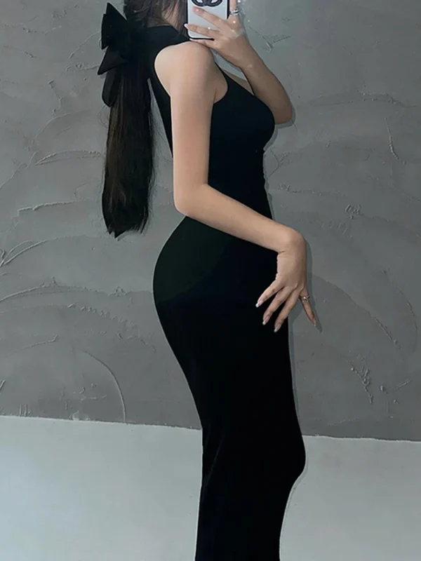 Red prom dresses, sexy turtleneck bodycon midi for evening parties - Image 5