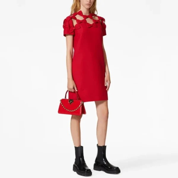 Elegant red prom dresses with bowknot for autumn birthday parties - Image 4
