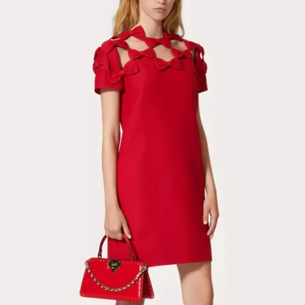 Elegant red prom dresses with bowknot for autumn birthday parties