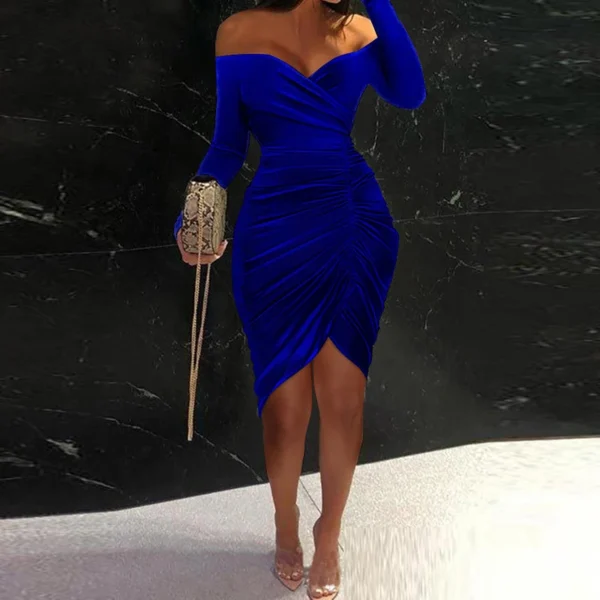 Red Prom Dresses: Elegant Off-Shoulder Bodycon Mini Party Dress - Image 5