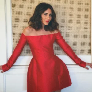 Elegant Red Prom Dresses Satin Strapless Backless Slim Fit Min