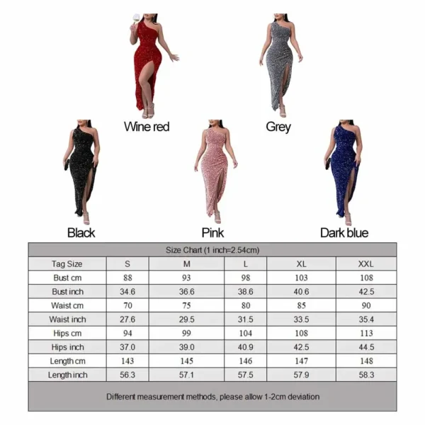Red Prom Dresses: Elegant Velvet Sequin Bodycon Evening Party Gown - Image 6