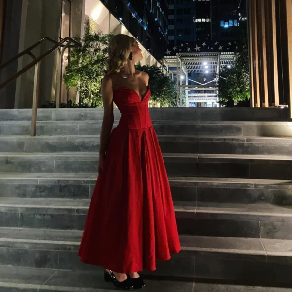 Sexy Elegant Red Prom Dresses for Summer Formal and Birthday Parties - Image 5