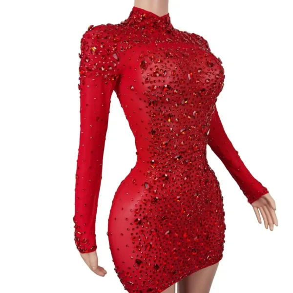 Sexy Sparkle Red Prom Dresses for Birthday, Evening, Performance - Image 6