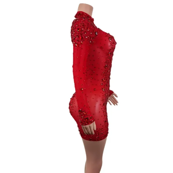 Sexy Sparkle Red Prom Dresses for Birthday, Evening, Performance - Image 2