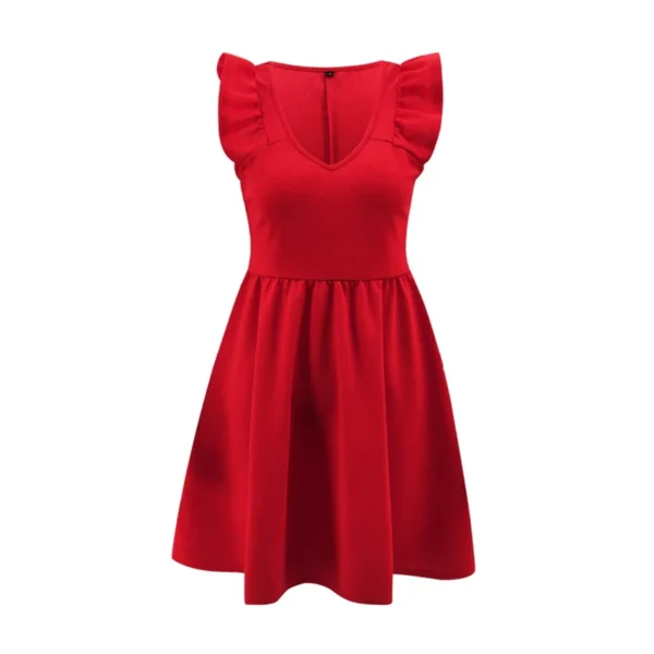 BornToGirl Elegant Sleeveless Red Dress For Sexy Formal Evening Parties - Image 5