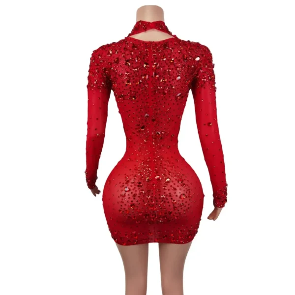 Sexy Sparkle Red Prom Dresses for Birthday, Evening, Performance - Image 4