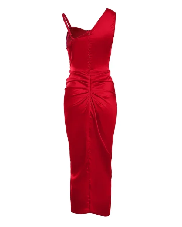 Red prom dresses, sexy bodycon slit sequin summer beach maxi gown - Image 8